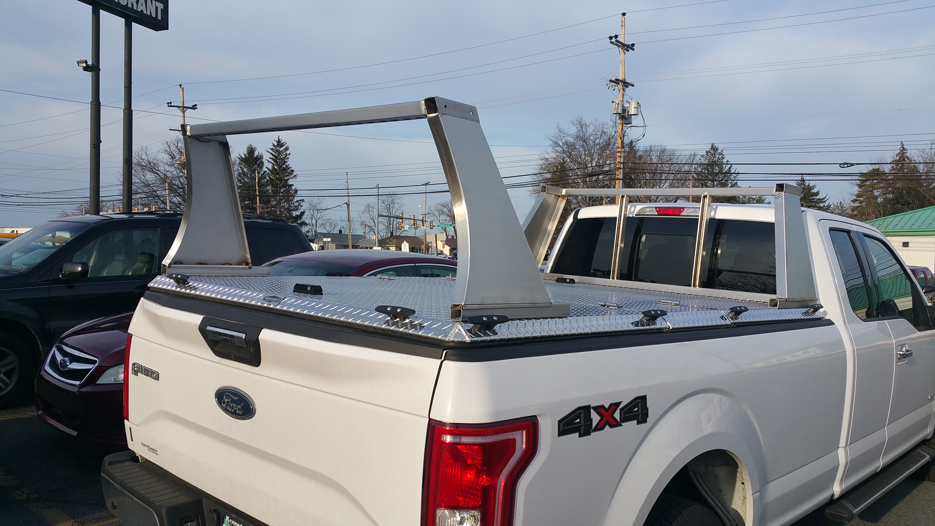 F150 Pickup Truck Rack closeup